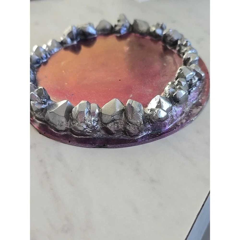 Handmade Resin Coaster Trinket Dish Coin Holder Jewelry Dish Decoration Gift 632